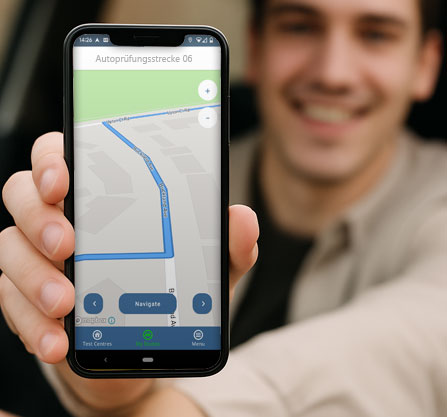 Die deutsche Fahrprüfungsstrecken-App